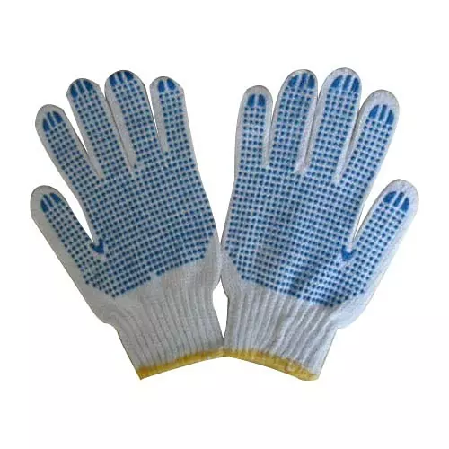 PVC Dotted Cotton Knitted Gloves DOTTED COTTON RW 23CM 10G
