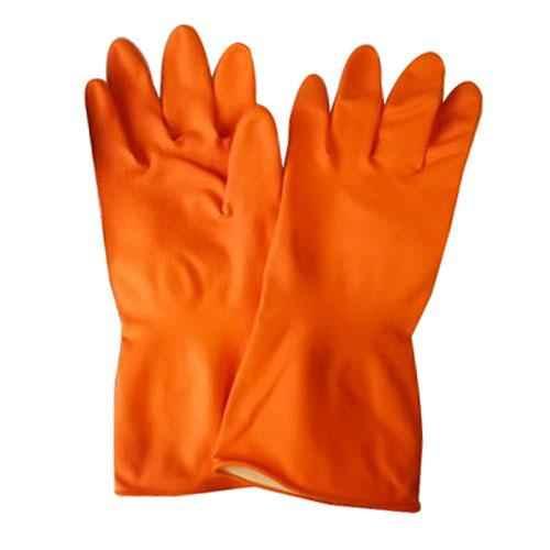 Sensuous Orange Rubber Gloves